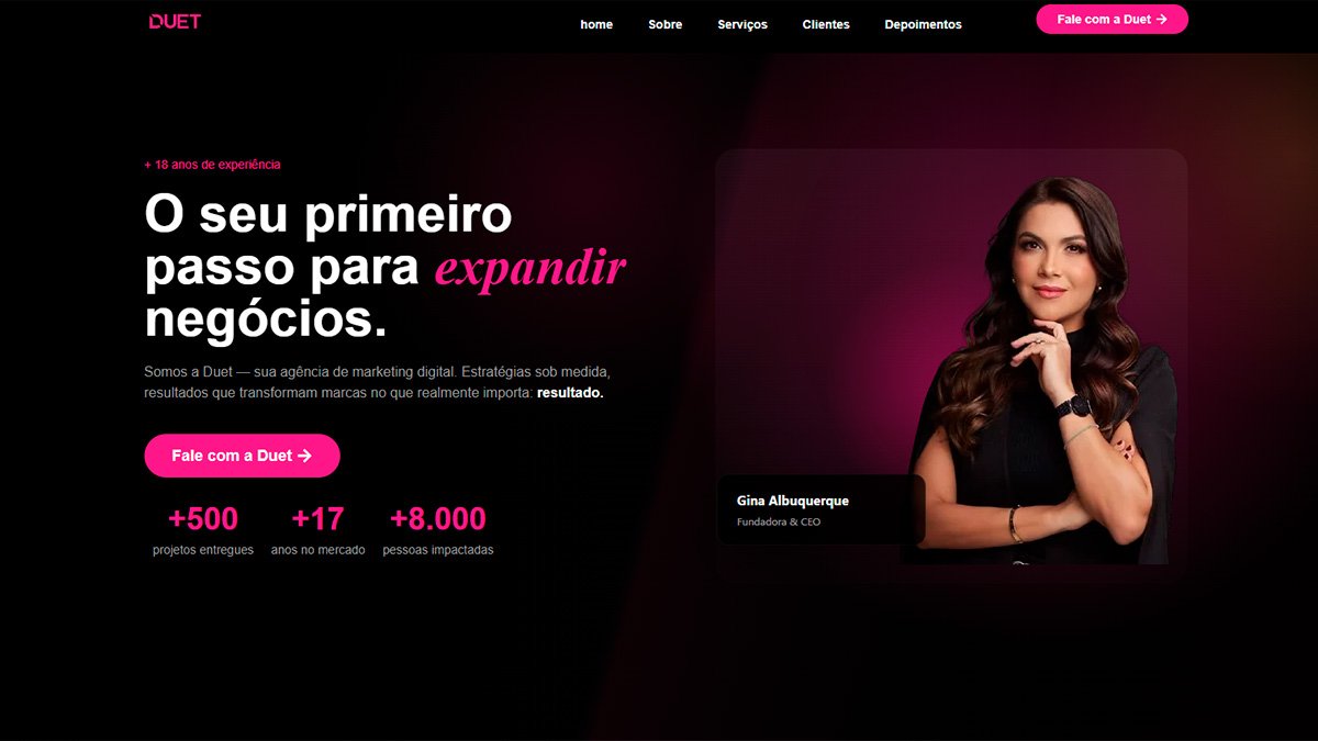 Site Agência Duet de Marketing